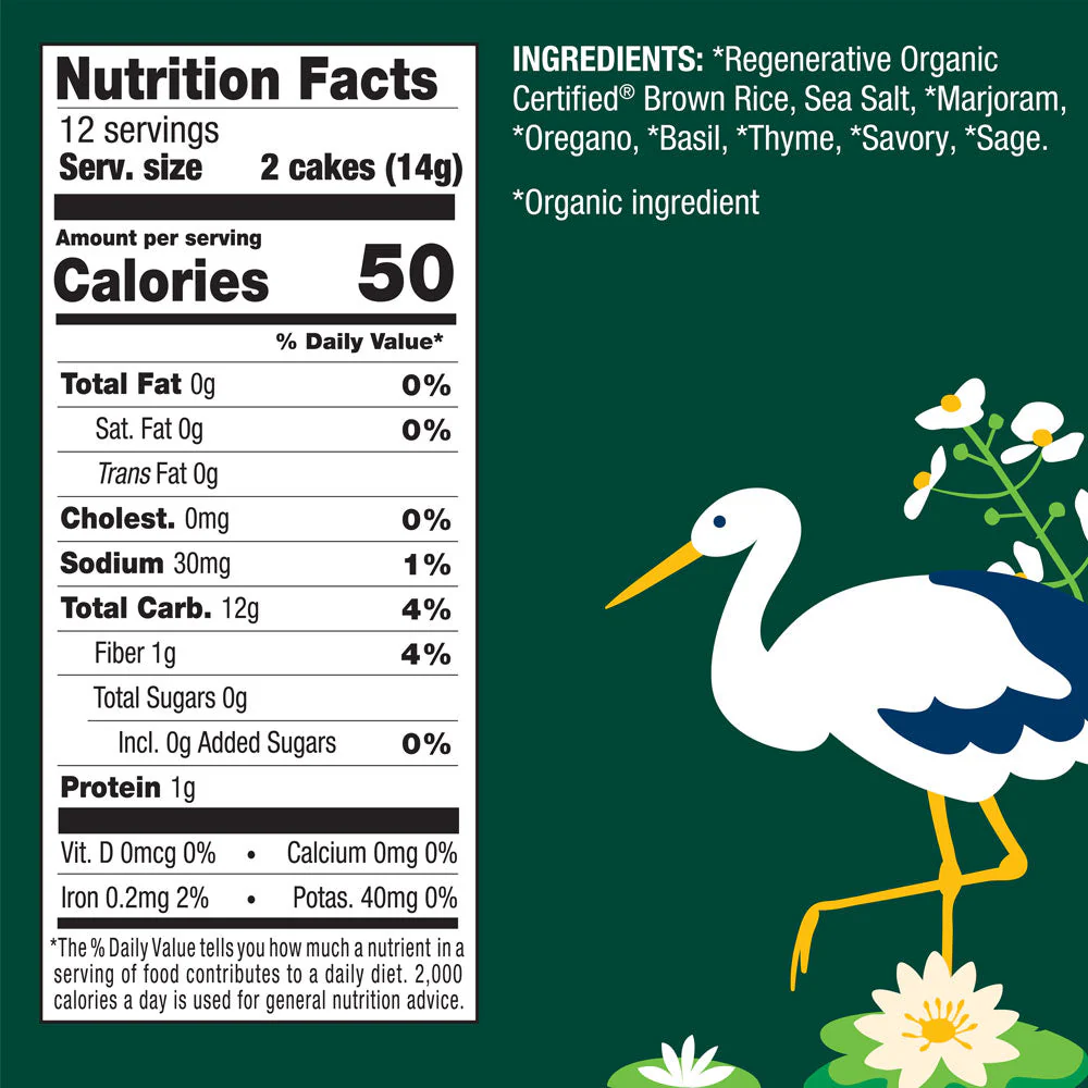 Organic Basil & Thyme Thin Rice Cakes - Image 6