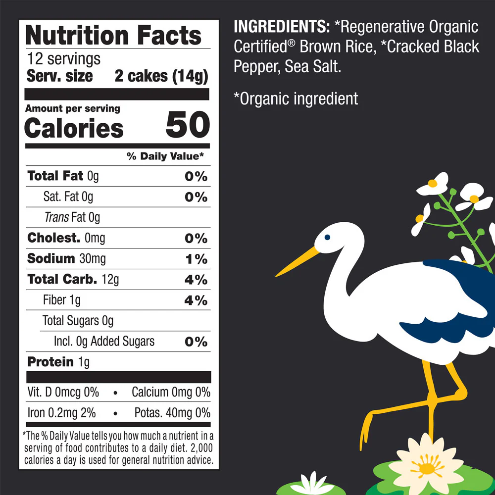 Organic Cracked Black Pepper Thin Rice Cakes - Image 6